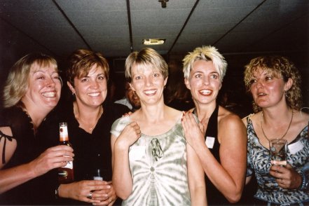 Sally Anne West, Jane Bland, ?, Angela Woolacott, Tracey Bastin